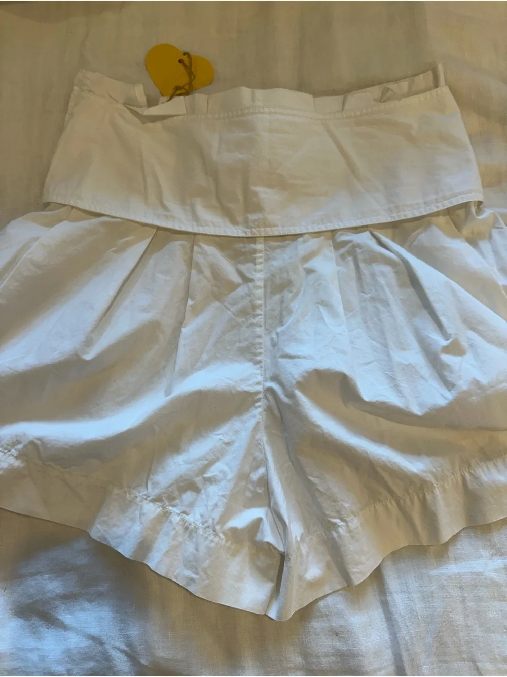 Ulla Johnson White high waist Tie-Waist Skort Shorts. Size S